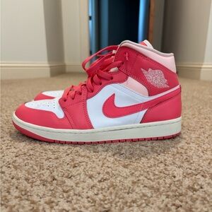 Nike Air Jordan Pink and White High-Tops